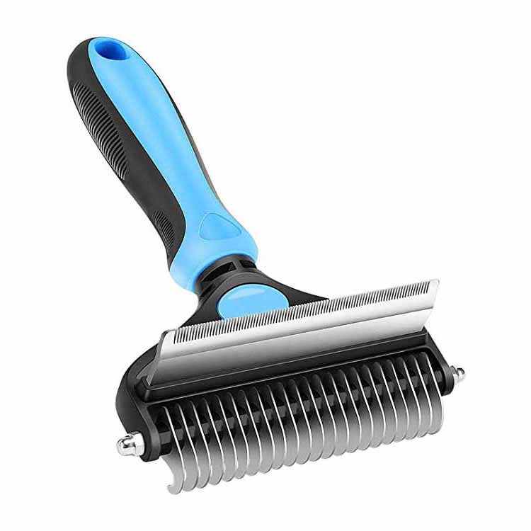 2 ໃນ 1 Undercoat Dematting Comb comb Grooming Brush