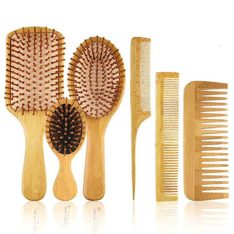 6 In 1 Massage Comb Hairbrush Set ແປງຜົມໄມ້ໄຜ່