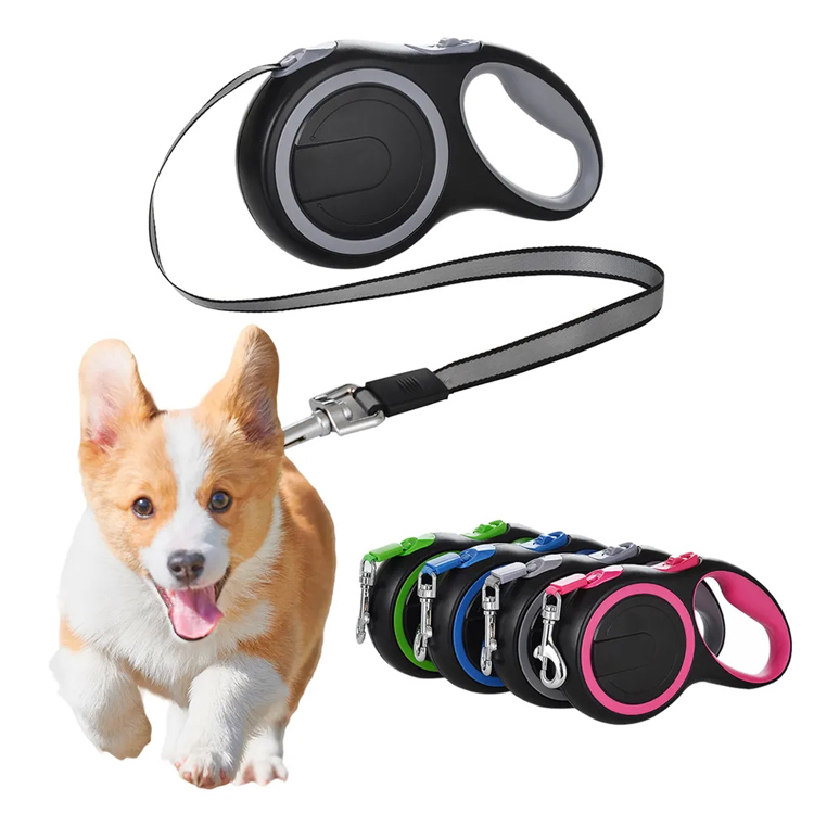 Anti Slip Tangle ຟຣີຫນ້າທີ່ຫນັກ Retractable Dog Leash