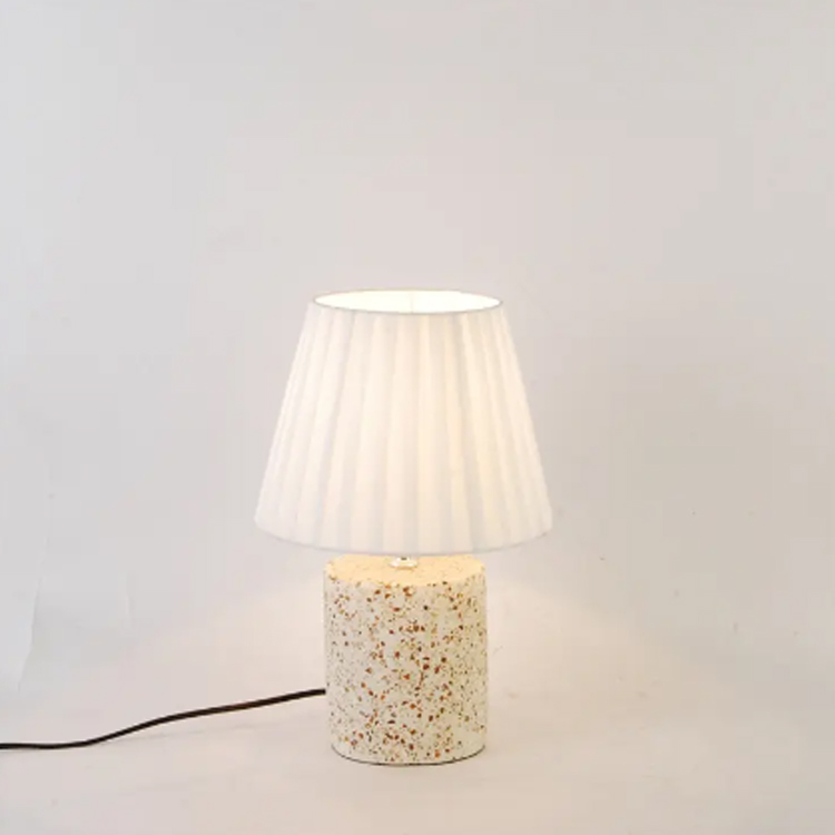 BedSide Modern Desk Lamp ສີຂາວ Terrazzo Base Desk Lamp