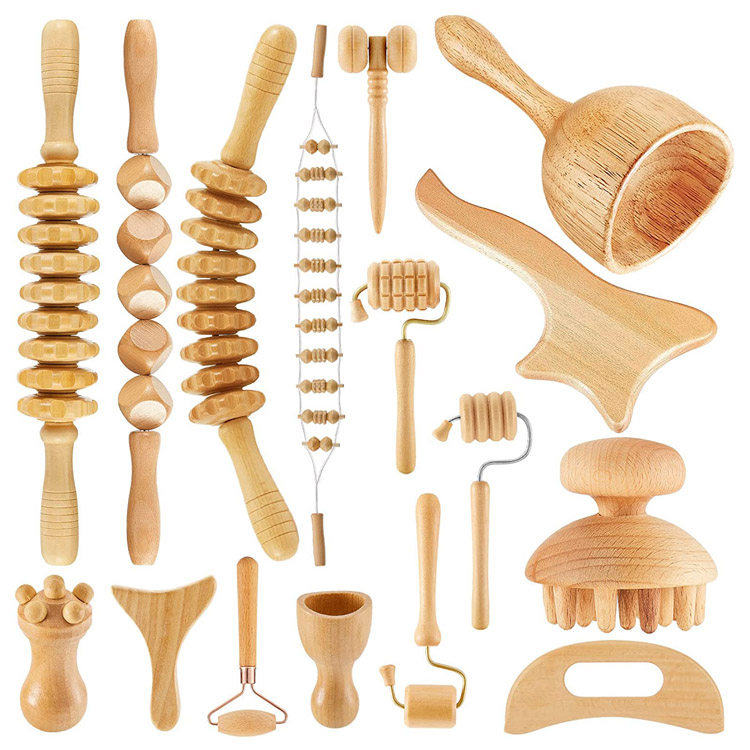 Body Roller Wood Therapy Tools Set