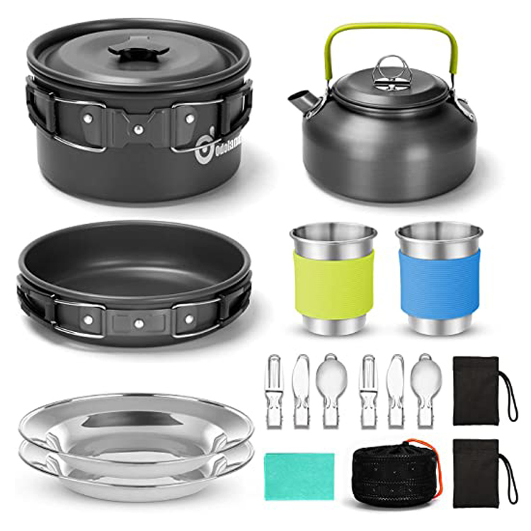 15PCS Portable Outdoor Picnic Cookware Set Cookware Camping