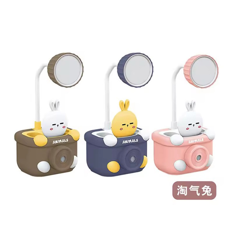 ການອອກແບບກາຕູນທີ່ຫນ້າຮັກ Rechargeable Pen Holder ໂຄມໄຟຕາຕະລາງ