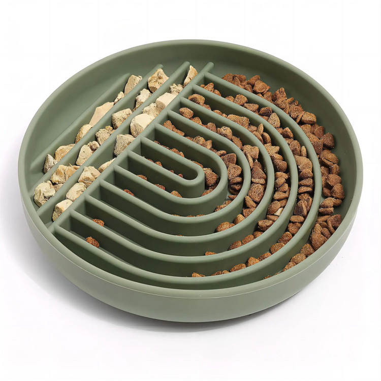 logo custom logo ຕະຫຼອດ Maze Maze Maze Silicone Silicone Feeder Dog Books Bowl