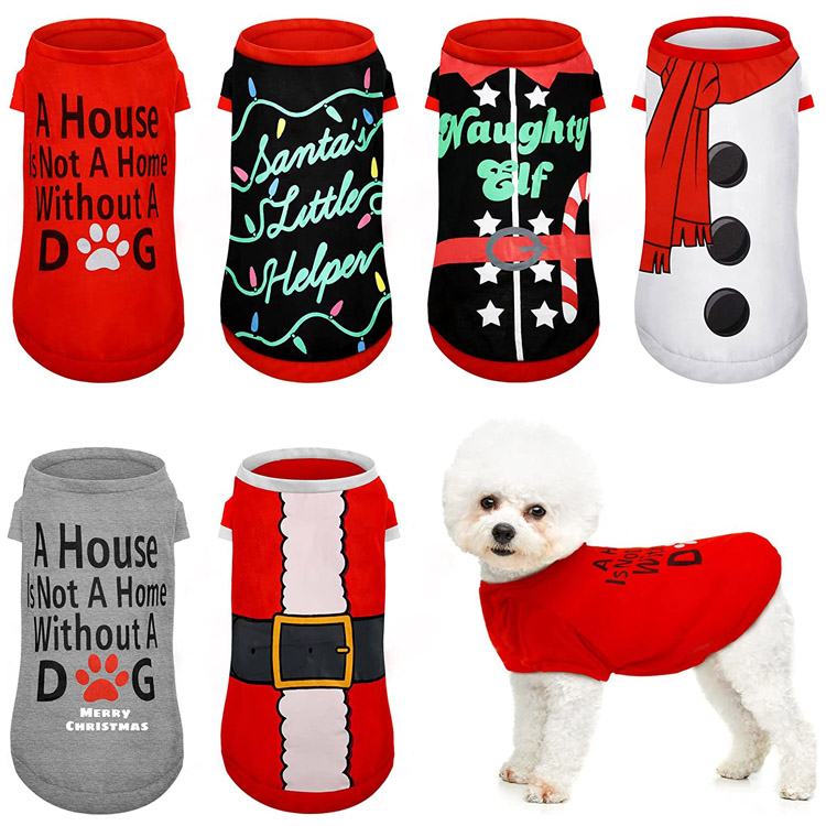 ຂາຍສົ່ງ Puppy Costume Xmas Apparel Dog ເຄື່ອງນຸ່ງວັນຄຣິດສະມາດ