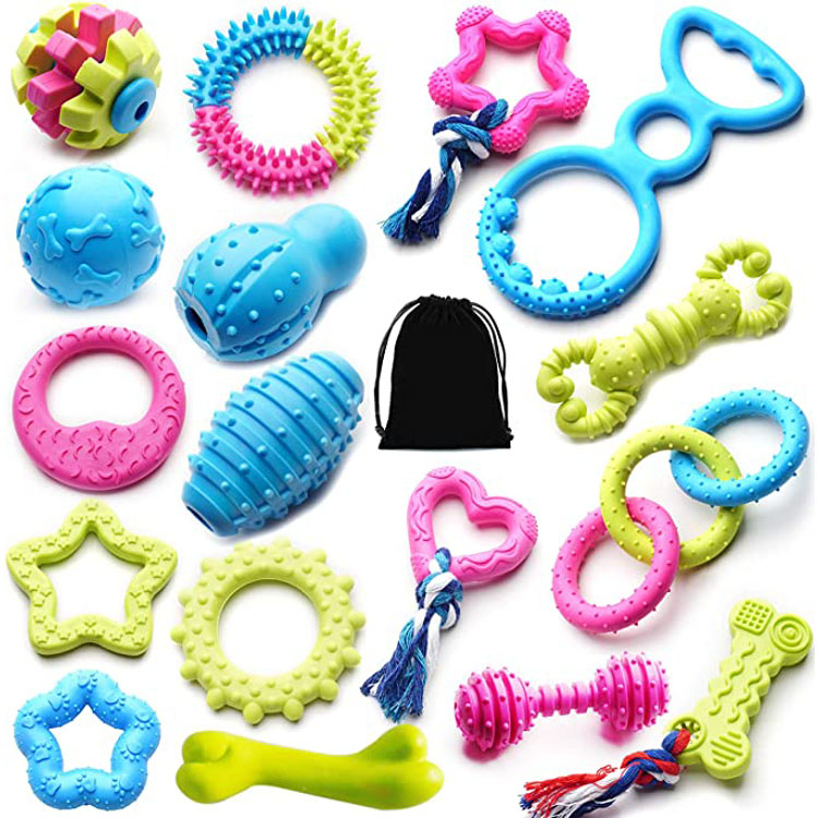 ທົນທານ ສັດລ້ຽງ Puppy Dog Teething Chew Toys Set