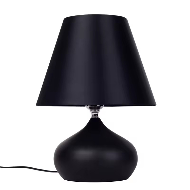 ໂຮງງານ Nordic Bedroom Lamp ຫ້ອງນອນ Mini ໂຄມໄຟຕາຕະລາງສີດໍາ