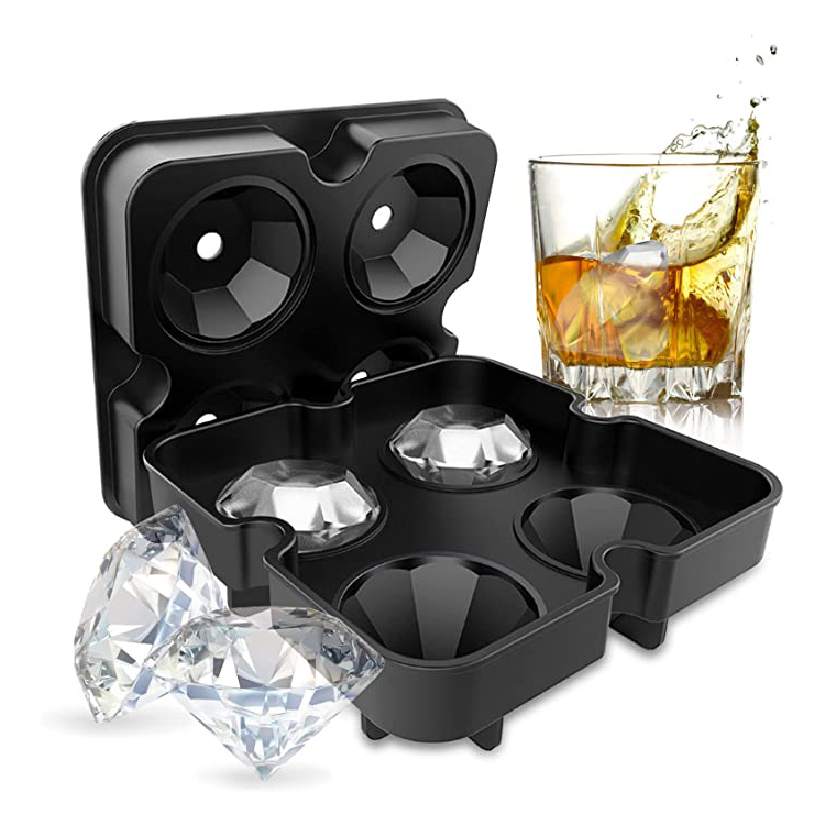 Chilling 3D Diamond Silicone Ice Mold Tray ຖາດກ້ອນ