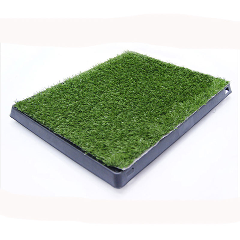 Indoor Pet Potty Dog Pad ຫຍ້າທີ່ມີຖາດ