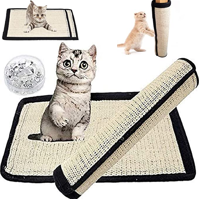 ຊັ້ນລວດລາຍ ທຳ ມະຊາດ Pad Rug Sisal Cat Scratch Mat