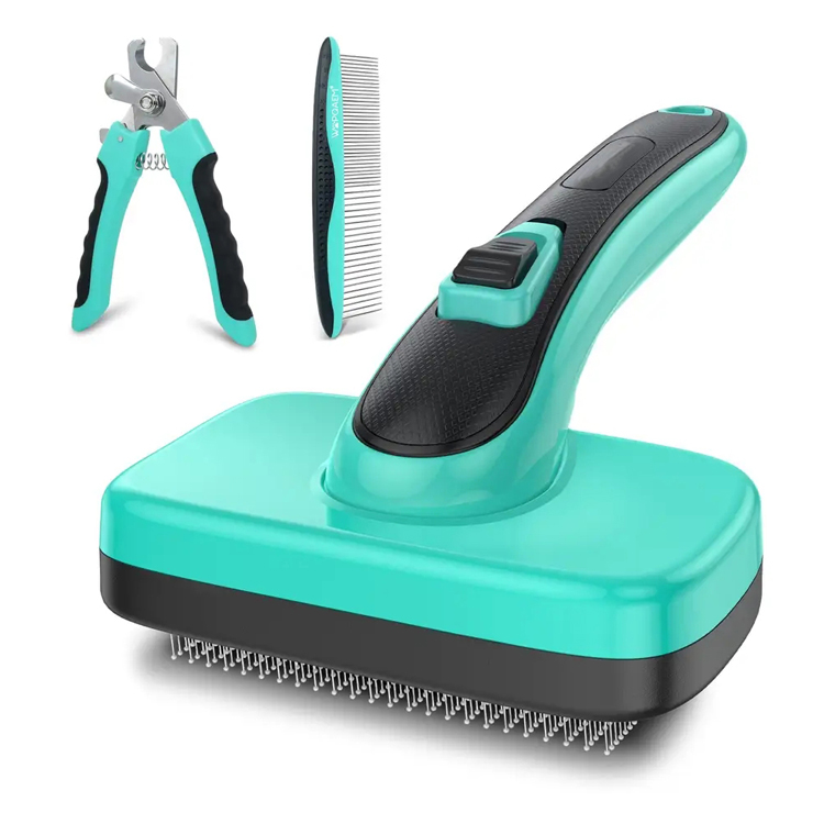 Pet Grooming Tool Shedding ຕົນເອງທໍາຄວາມສະອາດ Slicker Brush