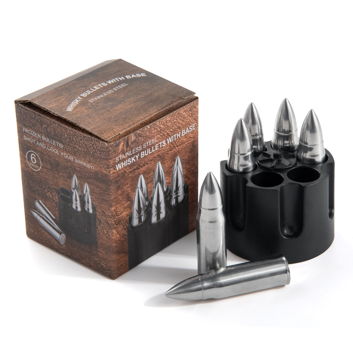 Premium Bullet Shape Stainless Steel Whisky Stone