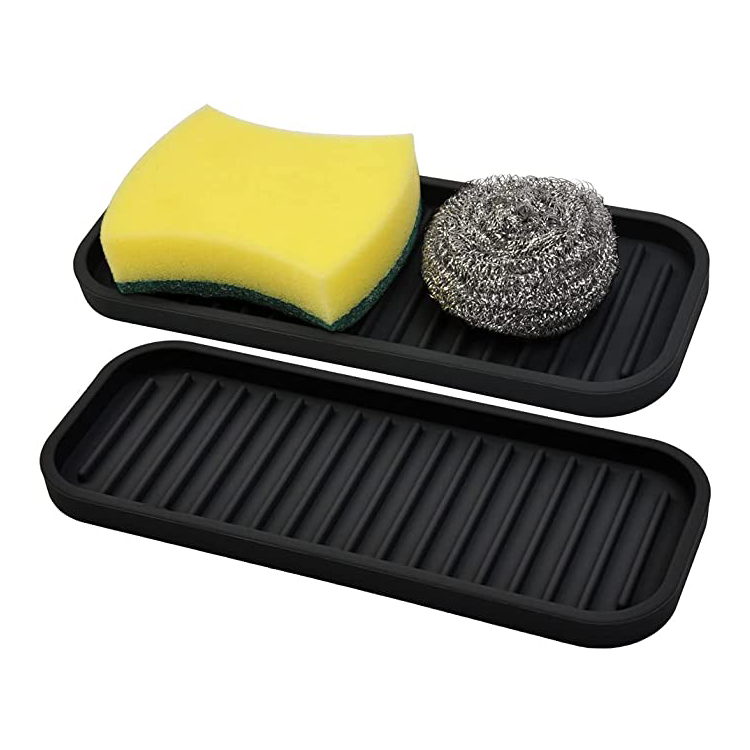 Premium Kitchen Sink Organizer ຊິລິໂຄນ Sponge Holder