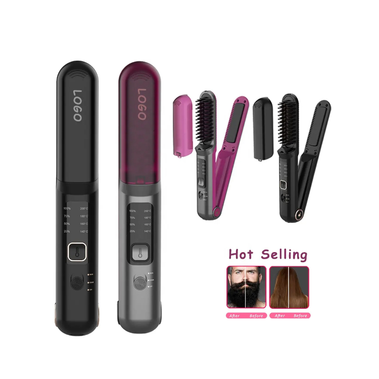 ຄວາມຮ້ອນແບບມືອາຊີບ Portable Helfor Hair Straighting Comb
